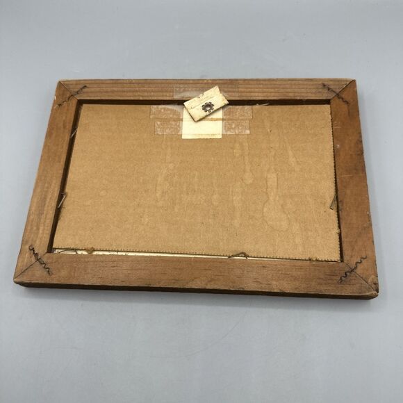 Vintage Led Zeppelin Carnival Prize Glass Mirror Man Cave Barware Wood Frame - Picture 4 of 5